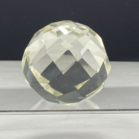 Vintage Art Glass Faceted Clear Glass Paperweight - Picture 1 of 9